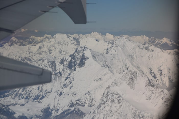 Everest view from the plane