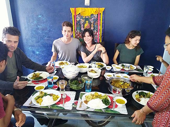 Dinner at the Kathmandu cooking class