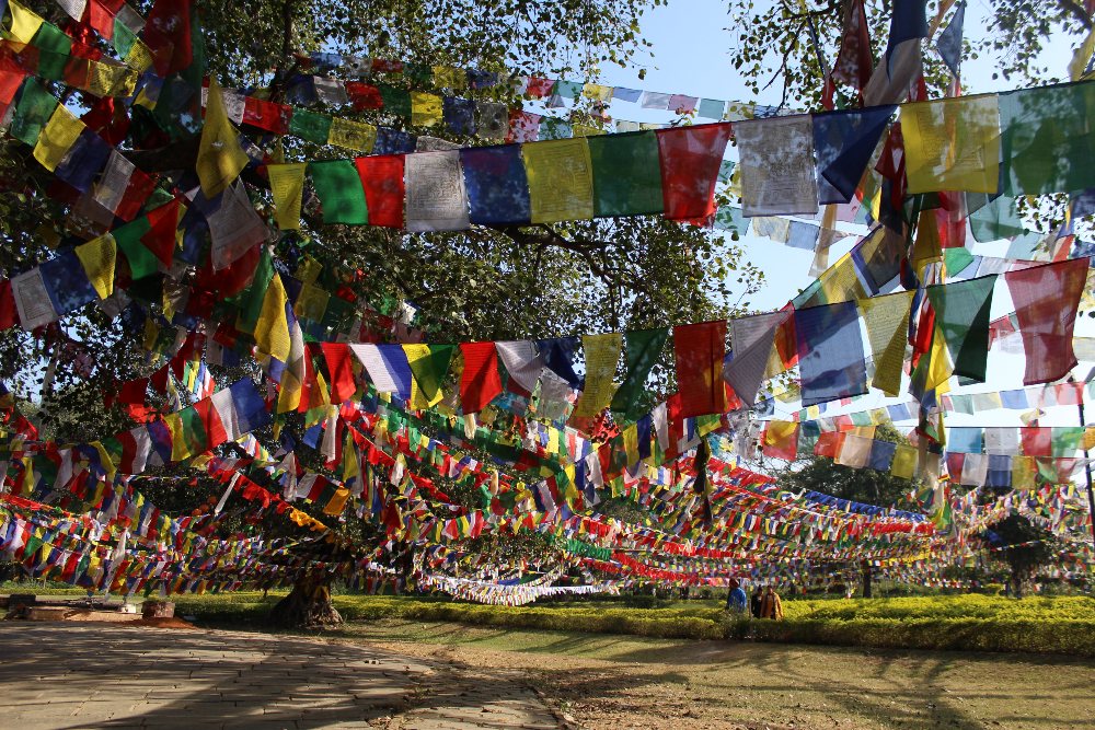 Lumbini prayer flags