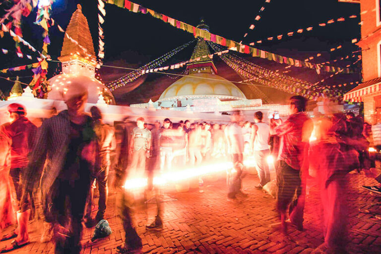 Night scenes at the Buddha Jayanti festival