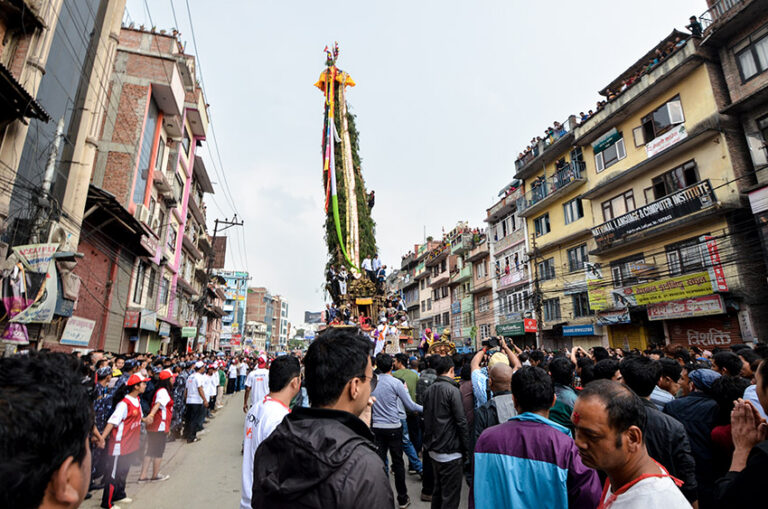 The streets of Kathmandu during Rato Machchhendranath