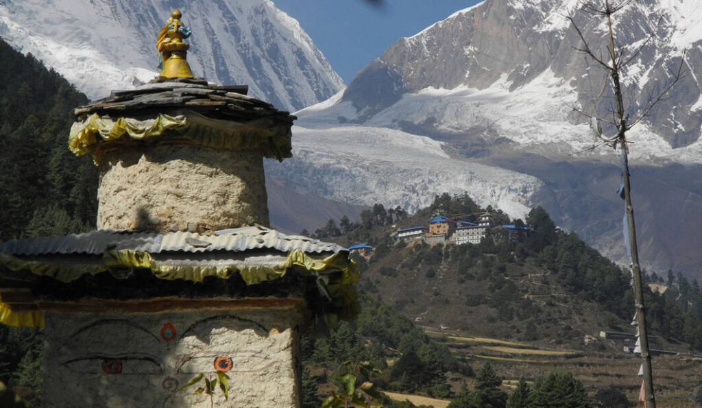A 'gompa' on the Manaslu Tsum Valley Trek
